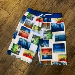 Tommy Bahama Boys Beach Scene Swim Trunks NWOT